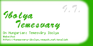 ibolya temesvary business card
